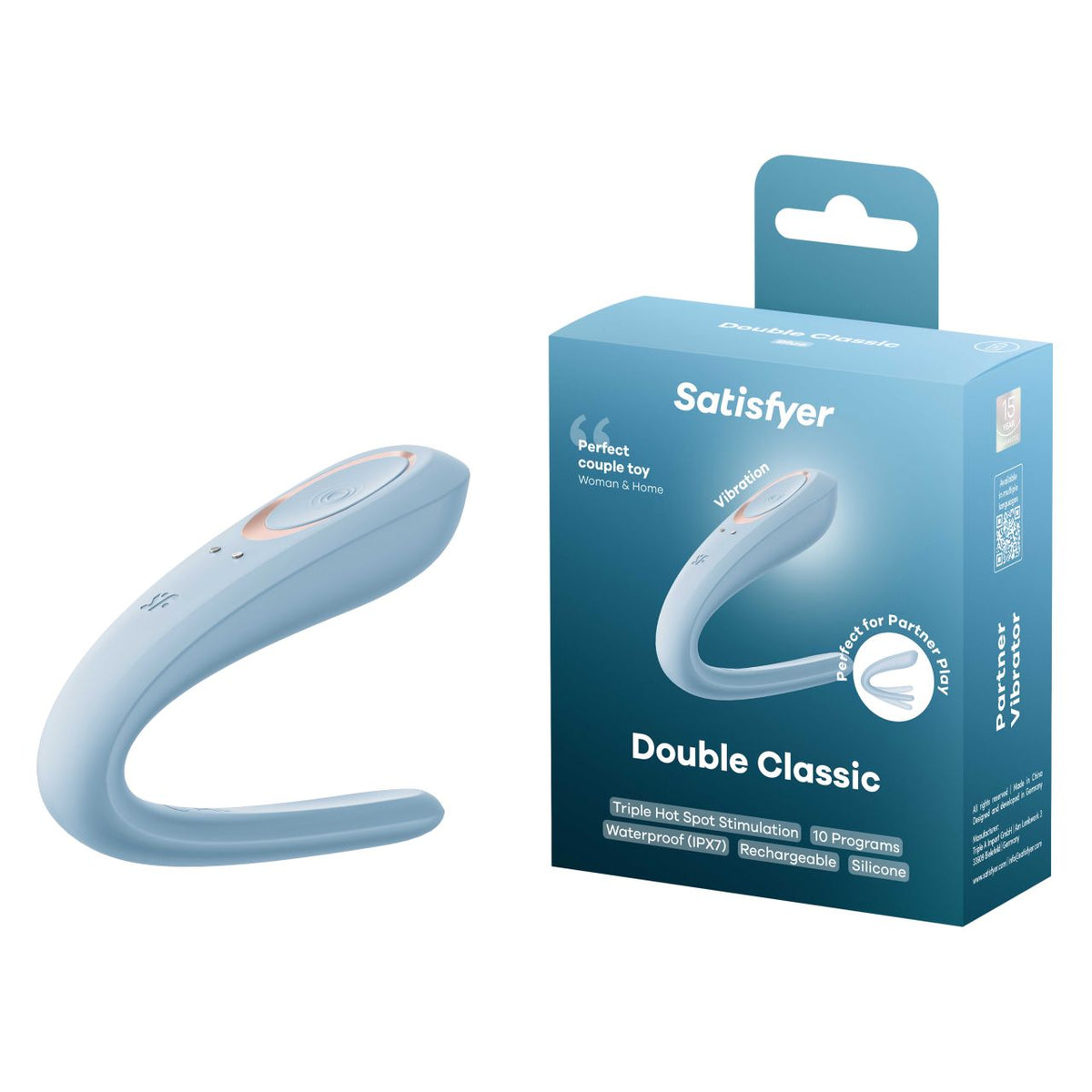 SATISFYER Partner Double Classic blue - Produktansicht 1