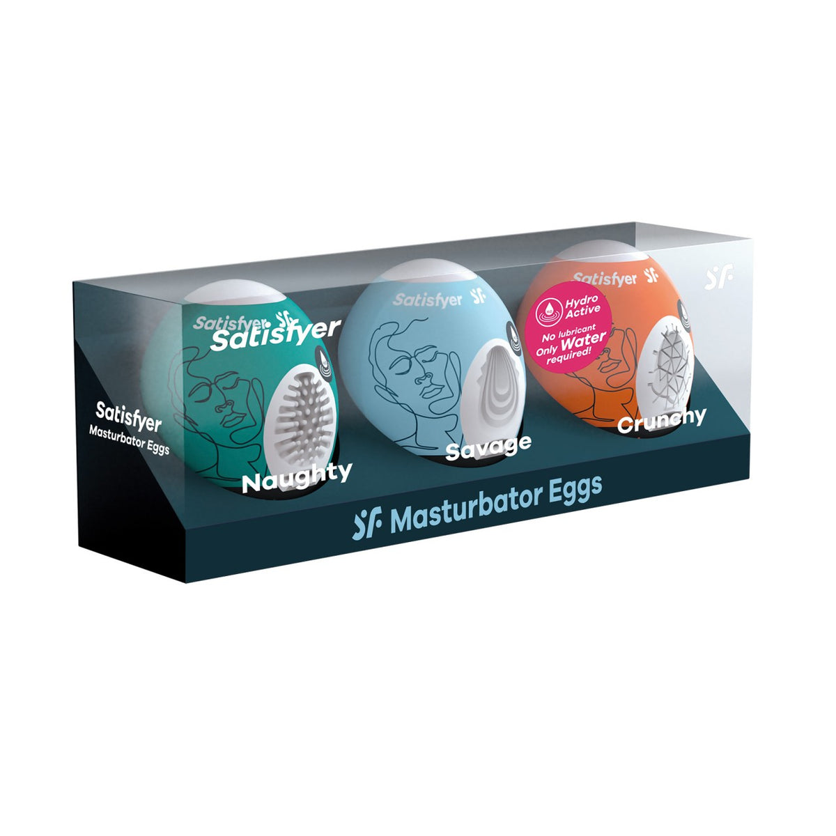 SATISFYER Men Masturbator Egg Naughty/Savage/Crunchy 3er Set - Produktansicht 1