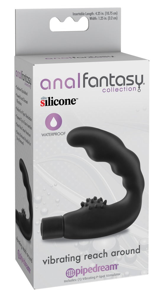 Anal Fantasy Collection Vibrating Reach Around Prostatavibrator in Schwarz in der Originalverpackung