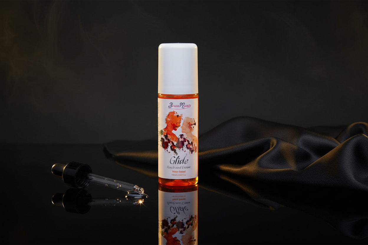 BeauMents Glide Peach and Cream wasserbasiertes Gleitgel 125 ml mit Pfirsich-Creme Aroma
