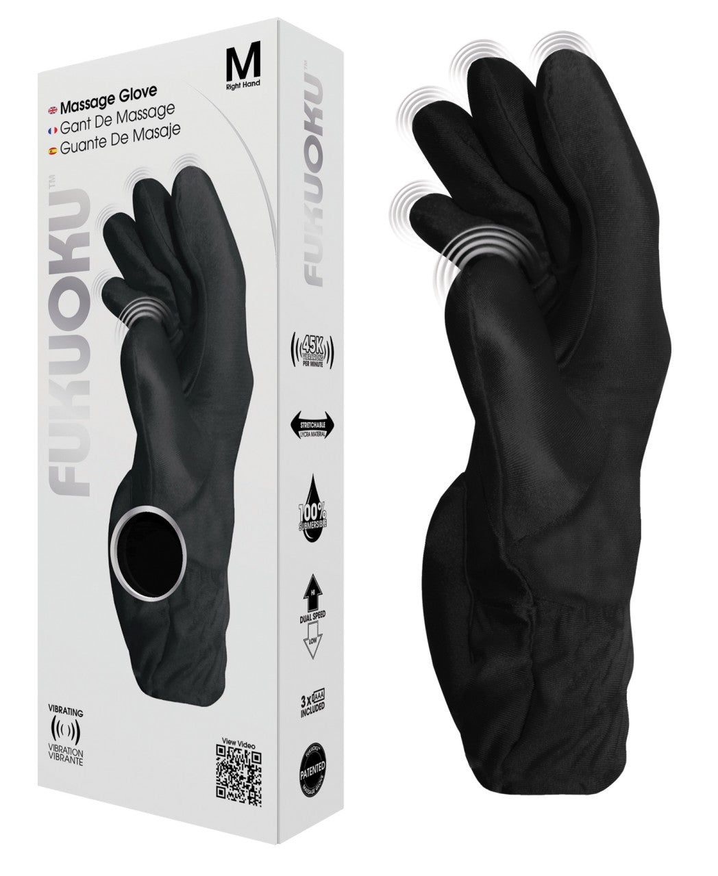 FUKUOKU Glove Massage-Handschuh black - Produktansicht 1