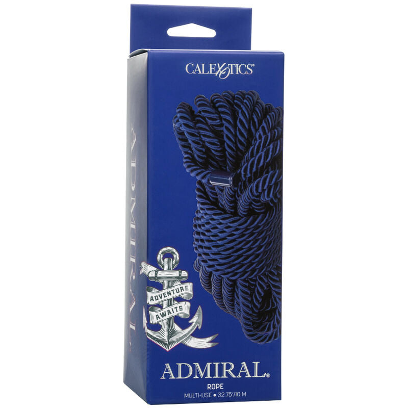 CalExotics Admiral Rope weiches Bondageseil in Blau mit 10 m Länge in der Originalverpackung – erhältlich bei Evoria Care