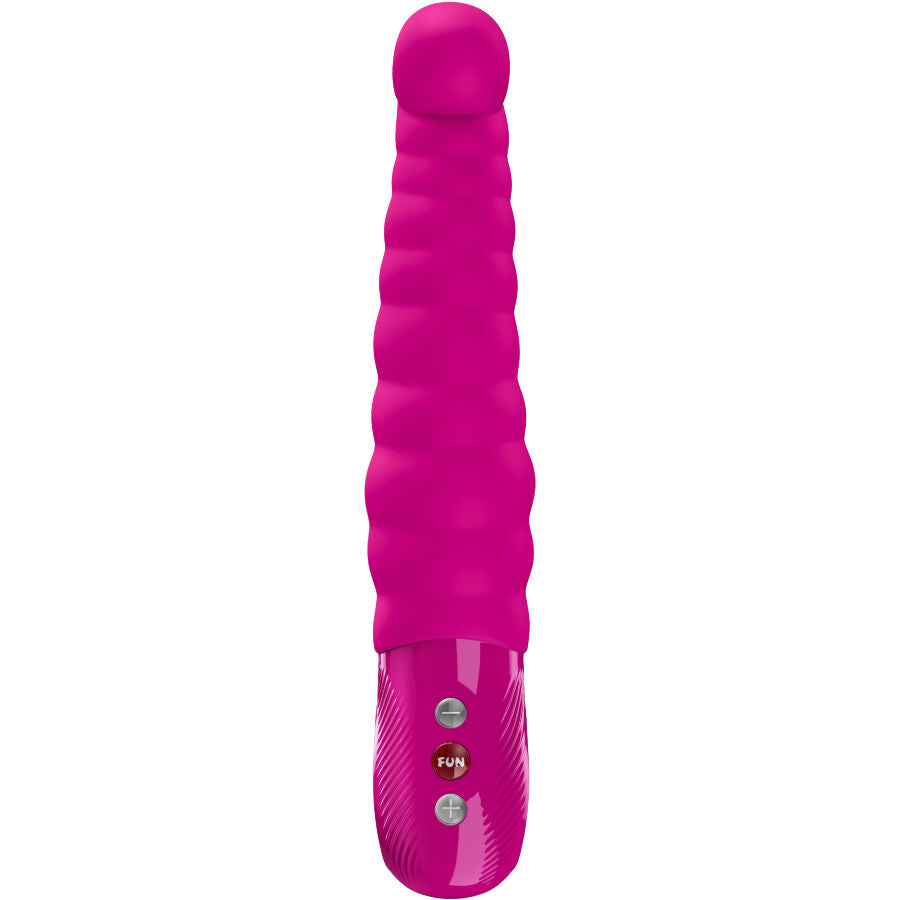 FUN FACTORY PATCHY PAUL G-Punkt-Vibrator in Pink mit strukturierter Oberfläche und sichtbaren Bedienelementen