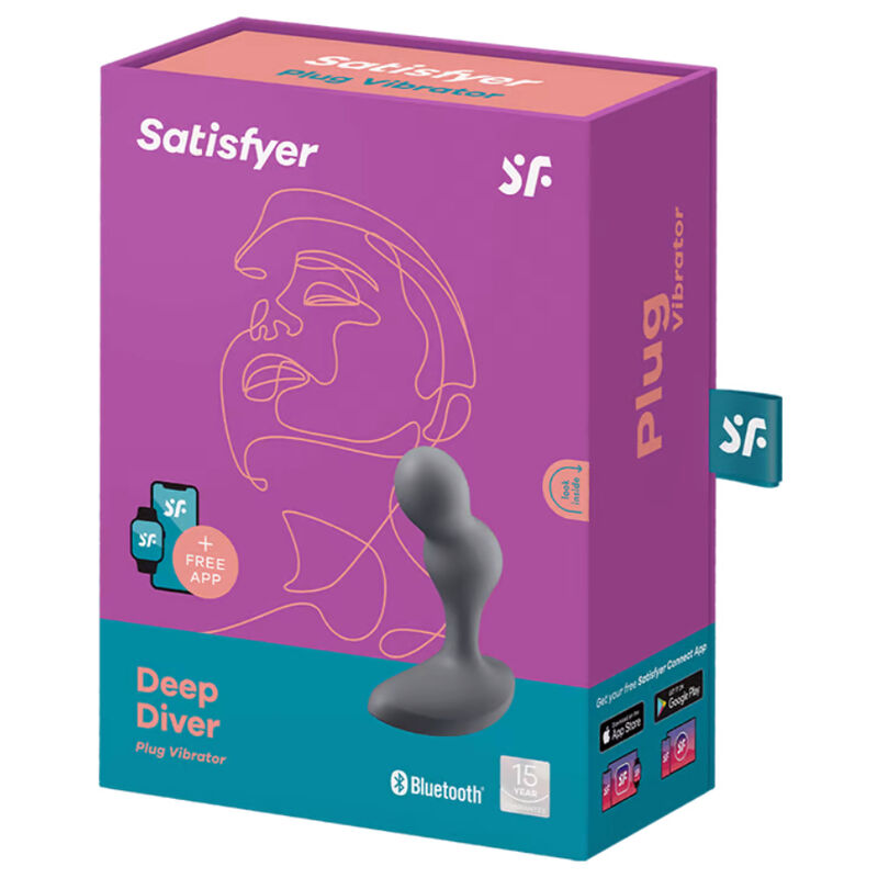 DEEP DIVER VIBRATING PLUG APP GRAU - Produktansicht 4