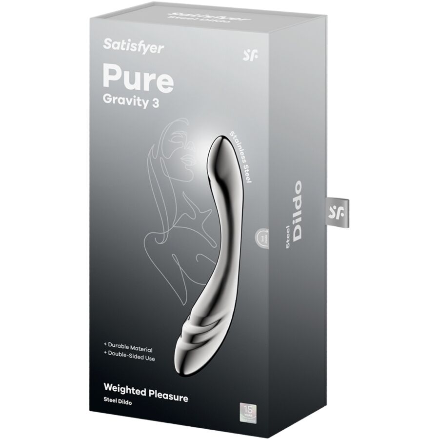 PURE GRAVITY 3 EDELSTAHL DOPPELENDELLER DILDO - Produktansicht 5