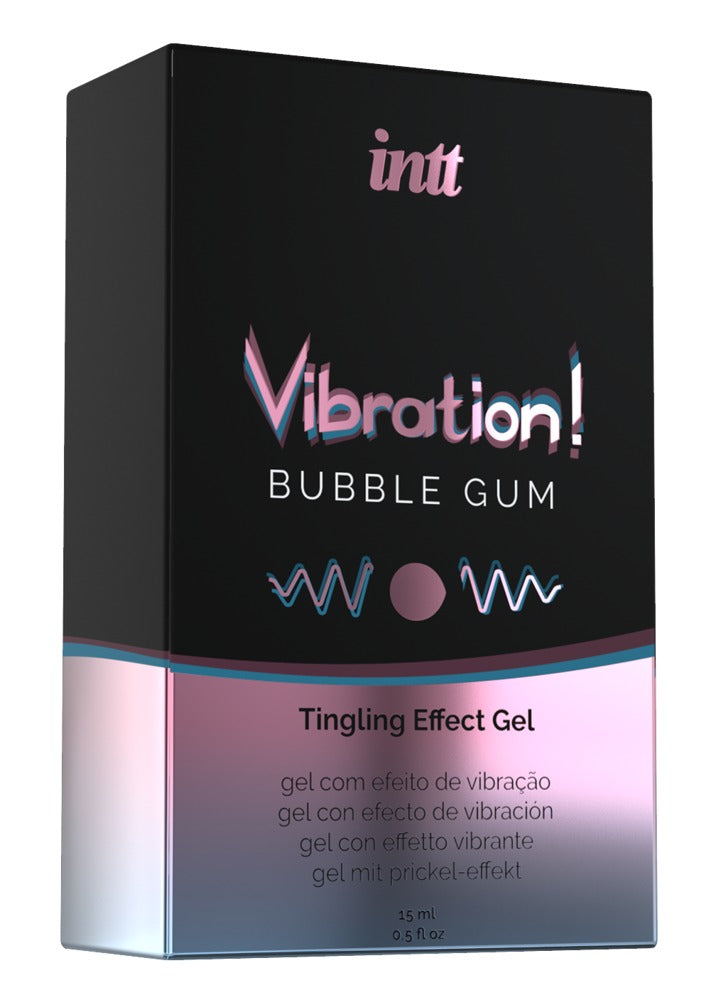 intt Liquid Vibration Bubble Gum Stimulationsgel Verpackung mit Kaugummi-Aroma und pflanzlichen Extrakten