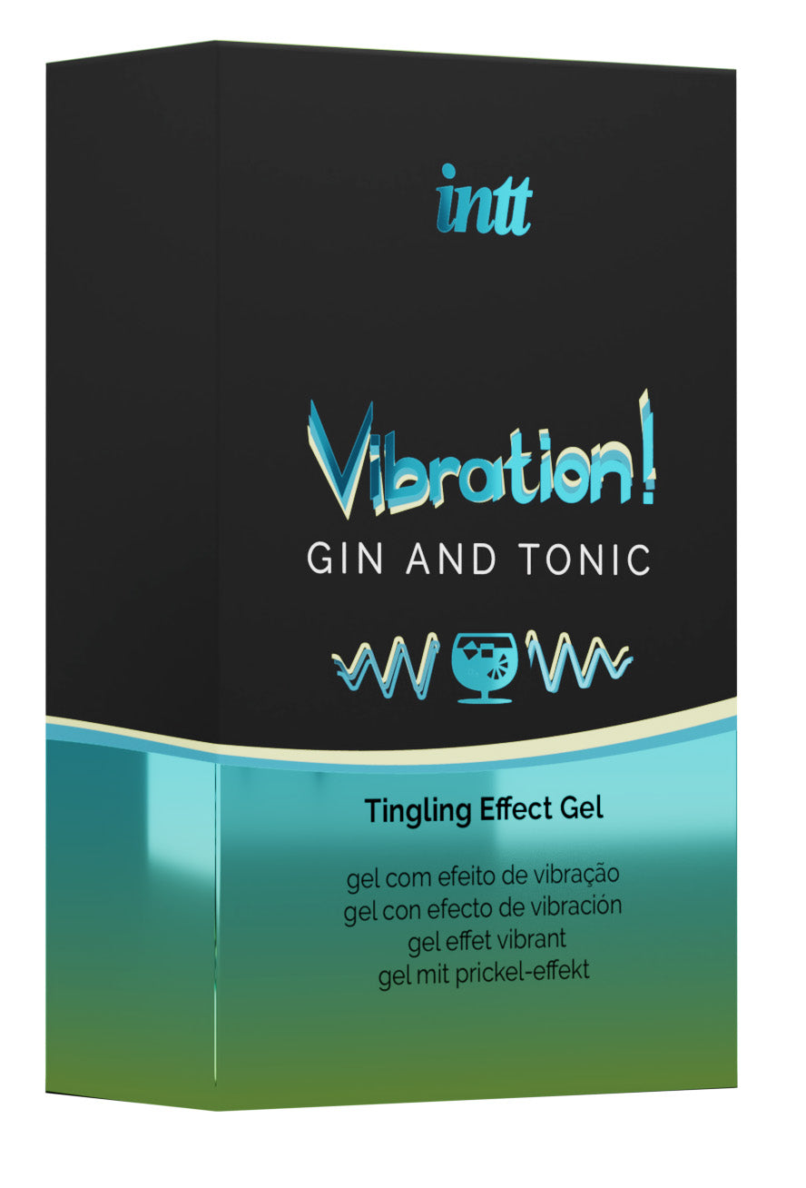intt Liquid Vibration Gin Tonic Stimulationsgel Verpackung mit pflanzlichen Extrakten und modernem Design