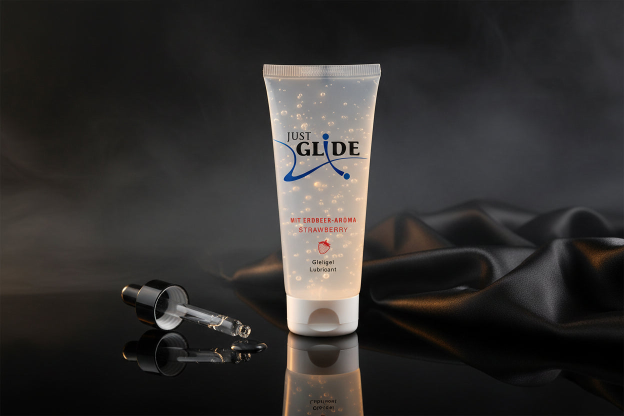 Just Glide Strawberry Gleitgel 200 ml wasserbasiert mit Erdbeeraroma