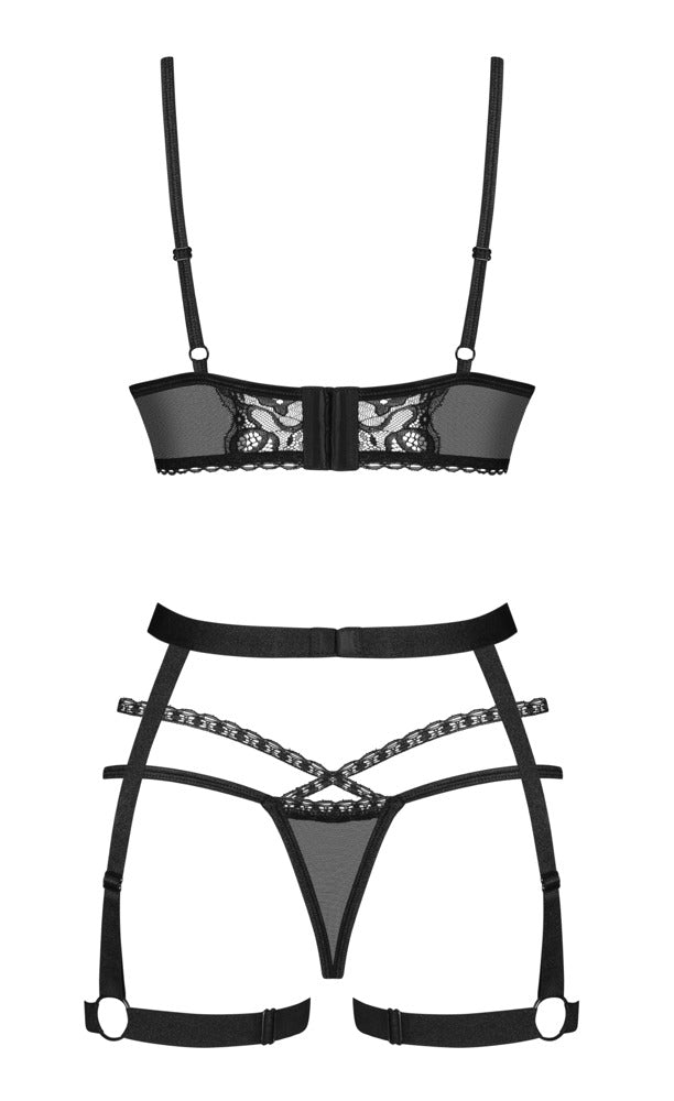 Rückansicht des Obsessive Blomentis Dessous-Sets