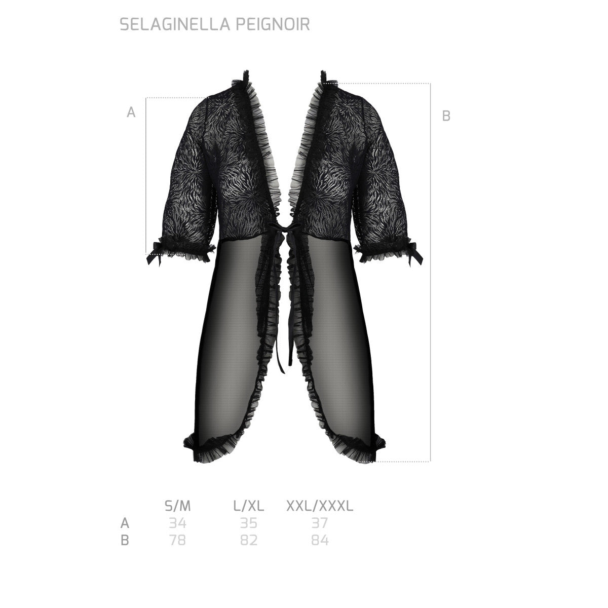 Passion PE ECO Selaginella peignoir black - Produktansicht 7