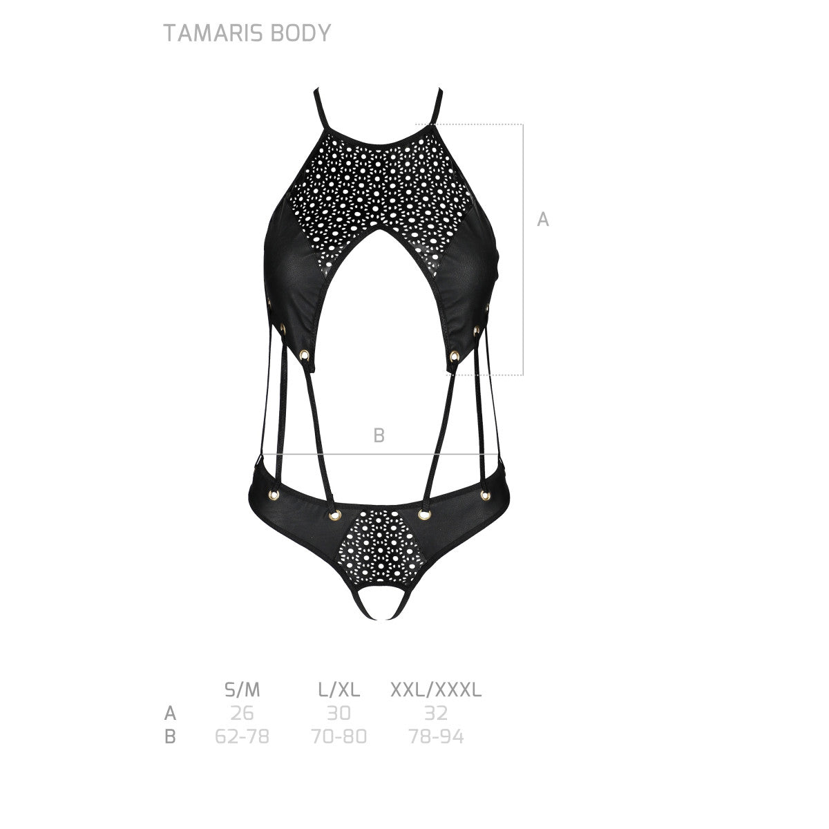 Passion PE Tasmina body black - Produktansicht 7