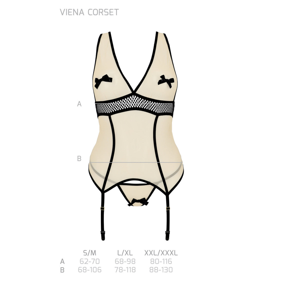 Passion PE Viena corset & thong beige - Produktansicht 5