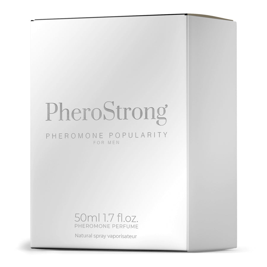 PheroStrong Popularity for Men Pheromon Parfum 50ml Verpackung in minimalistischem Design