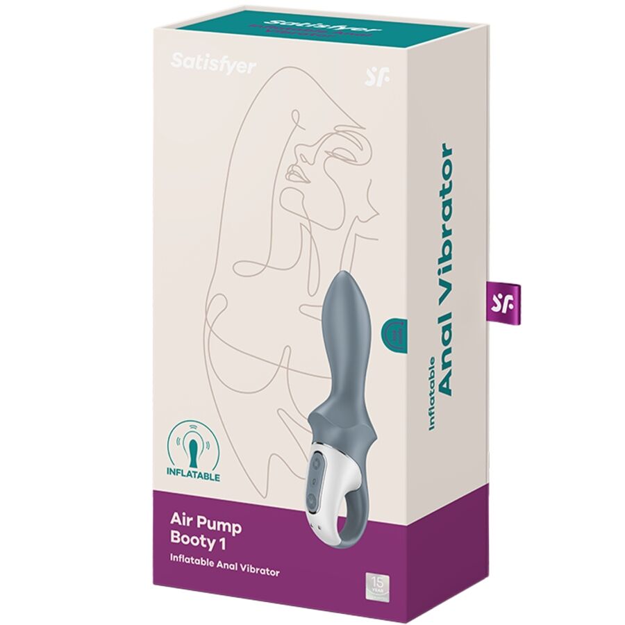 Satisfyer Air Pump Booty 1 Vibrator in Grau in der Originalverpackung