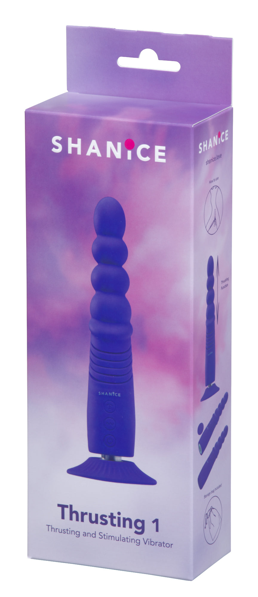 SHANiCE Thrusting 1 Stoßvibrator mit Produktverpackung