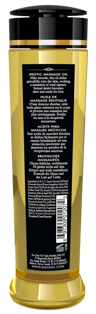 SHUNGA Massage Öl Desire Vanilla Fetish 240ml Rückseite