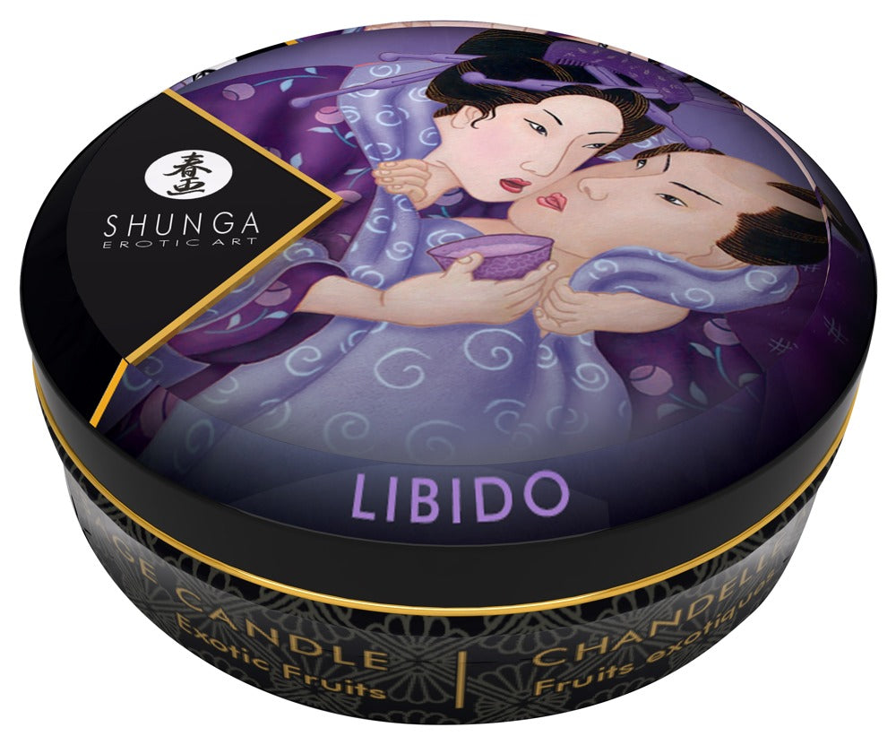 Shunga Mini Massagekerze Exotic Fruits Verpackung mit Deckel