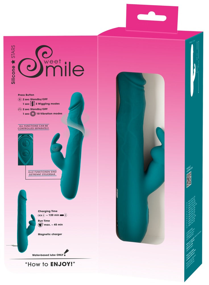 Sweet Smile Rabbit Vibrator in geöffneter Verkaufsverpackung mit sichtbarer Produktansicht