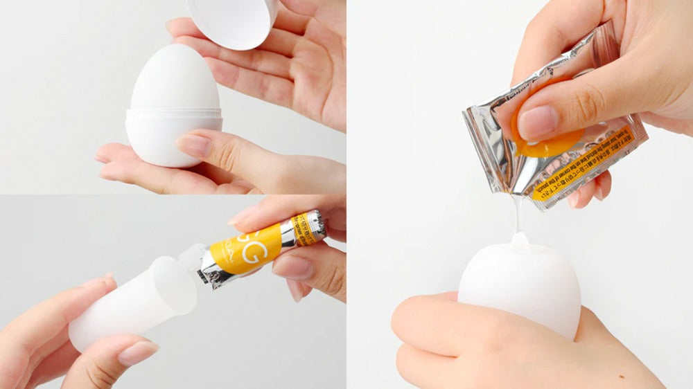 Tenga Egg Variety Standard Anwendung mit beiliegendem Gleitgel