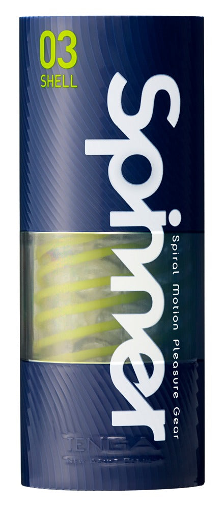 TENGA Spinner Shell Masturbator Verpackung im klaren, diskreten Design