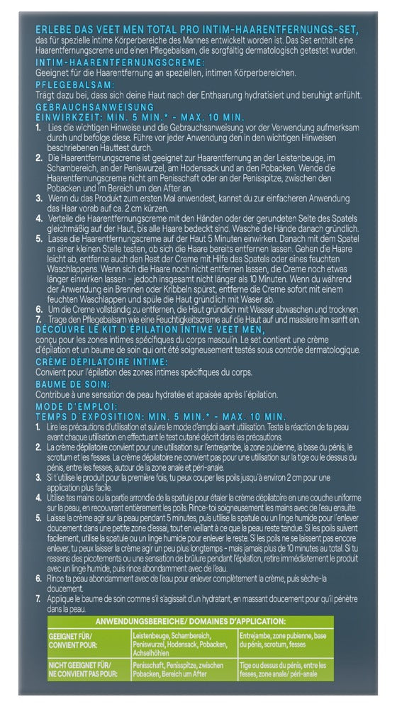 Veet Men TOTAL PRO Produktdetails und Beschreibung