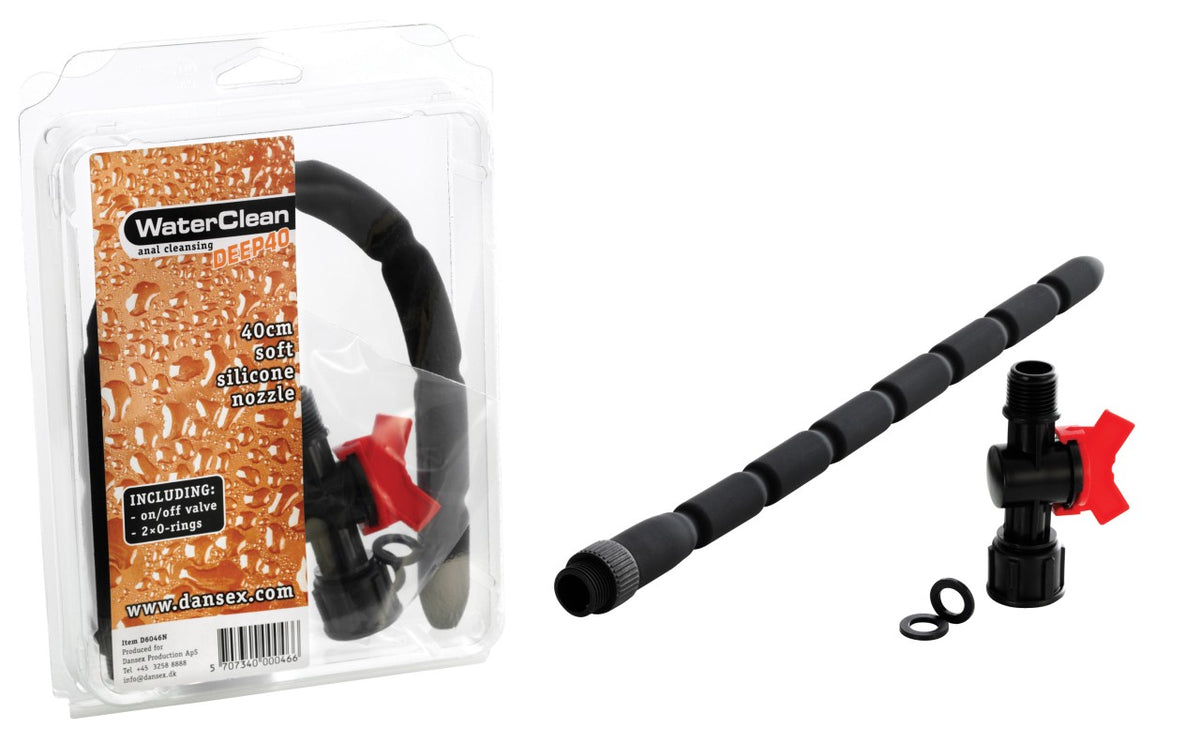 WaterClean Deep 40 Analreinigungsaufsatz mit 40 cm Länge, Wasserregulierung und Zubehör