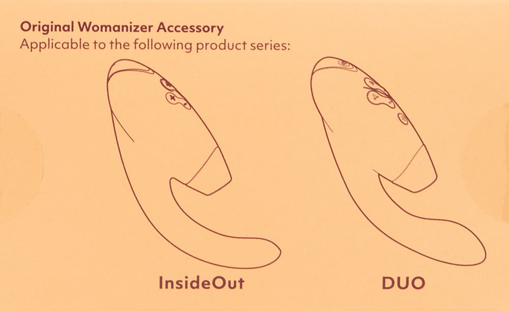 Produktinformationen der Womanizer Heads DUO 2 Ersatzkappen Verpackung