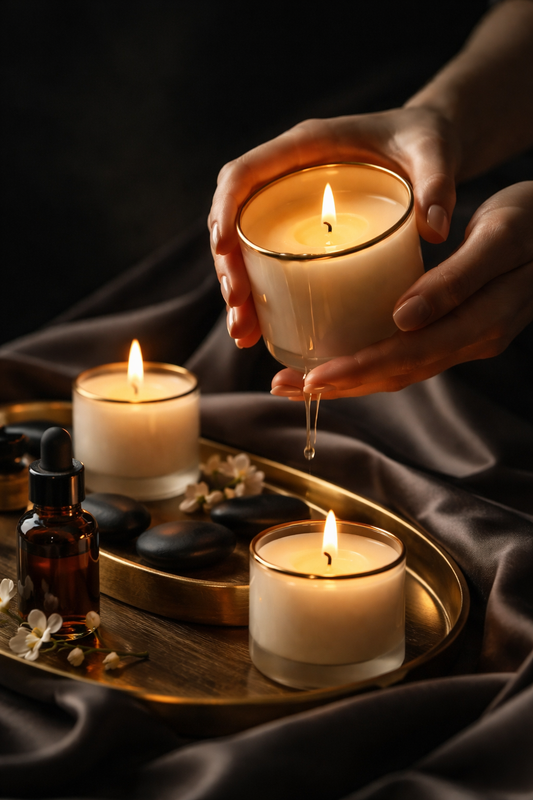 Wärme durch Massagekerzen