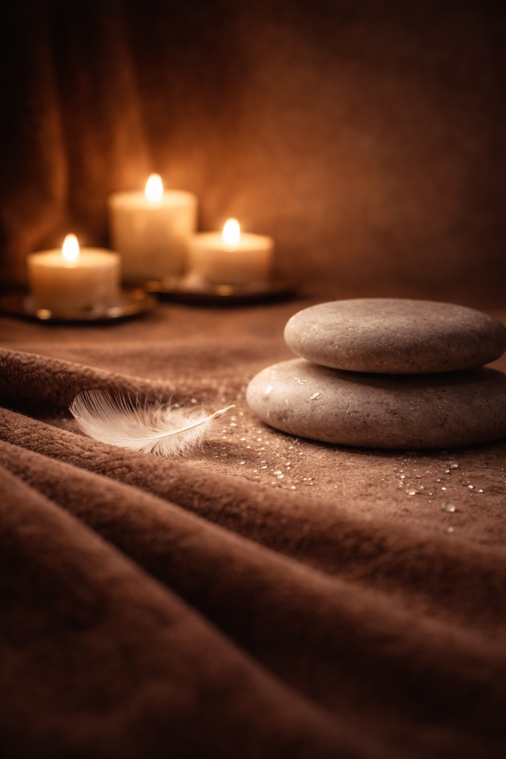 Klassische Intensität mit ruhiger Atmosphäre und natürlichen Elementen für bewusste Intimate Wellness Momente