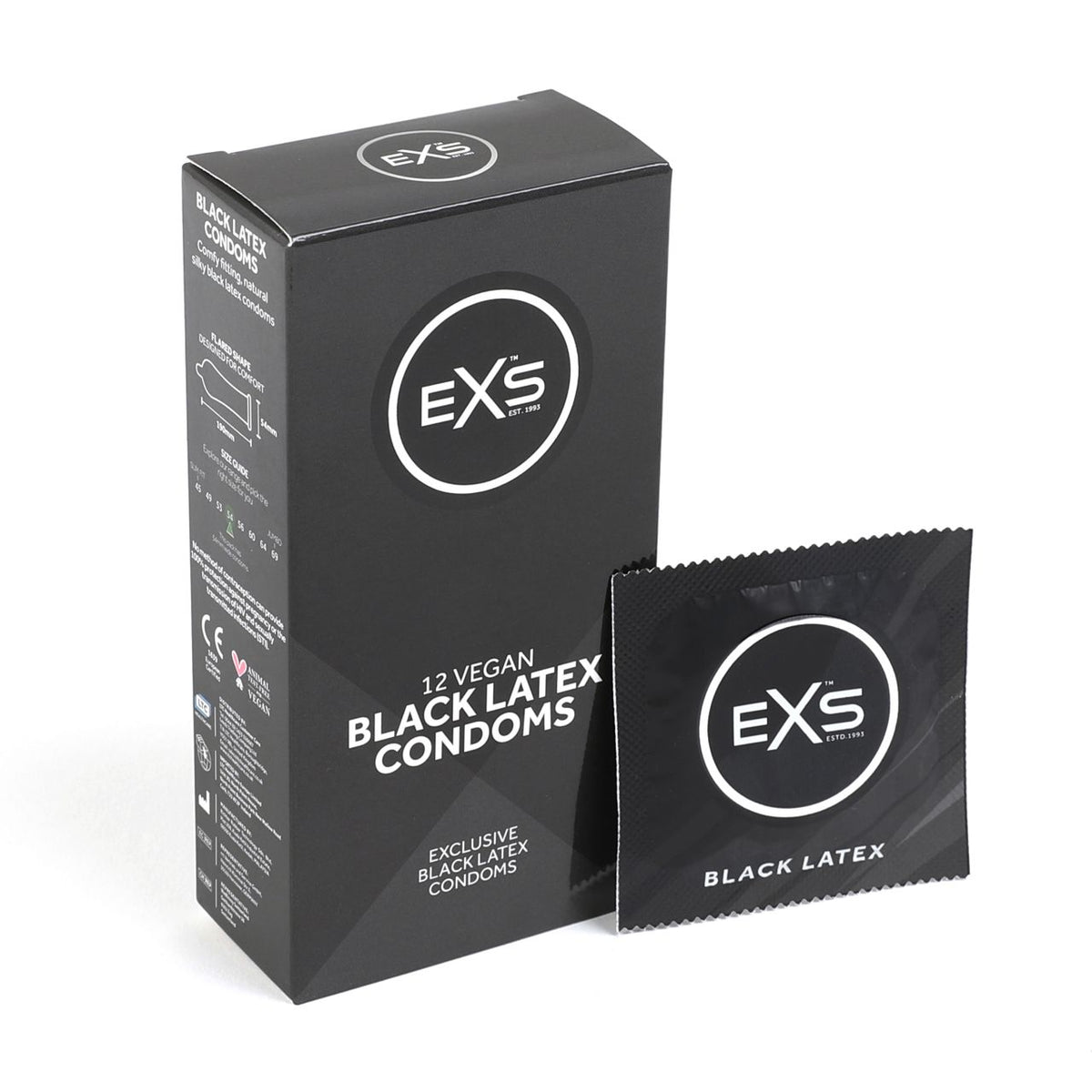 EXS Black Latex condoms ( pcs) - Produktansicht 1