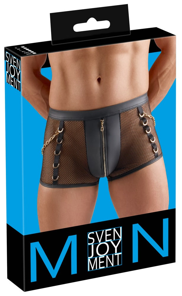 Svenjoyment Netz-Pants mit Wetlook - Produktansicht 8