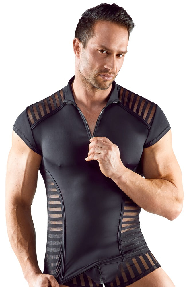 Svenjoyment Shirt mit transparenten Streifen - Produktansicht 2