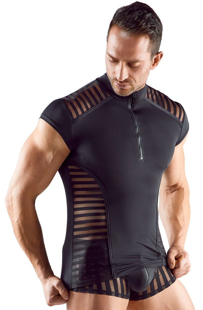 Svenjoyment Shirt mit transparenten Streifen - Produktansicht 3