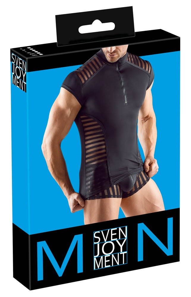 Svenjoyment Shirt mit transparenten Streifen - Produktansicht 7