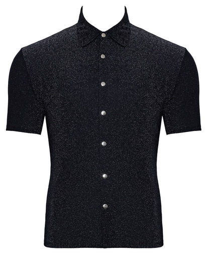 Svenjoyment Lurex-Hemd schwarz/silber - Produktansicht 1