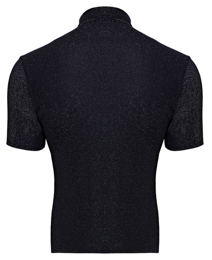Svenjoyment Lurex-Hemd schwarz/silber - Produktansicht 5