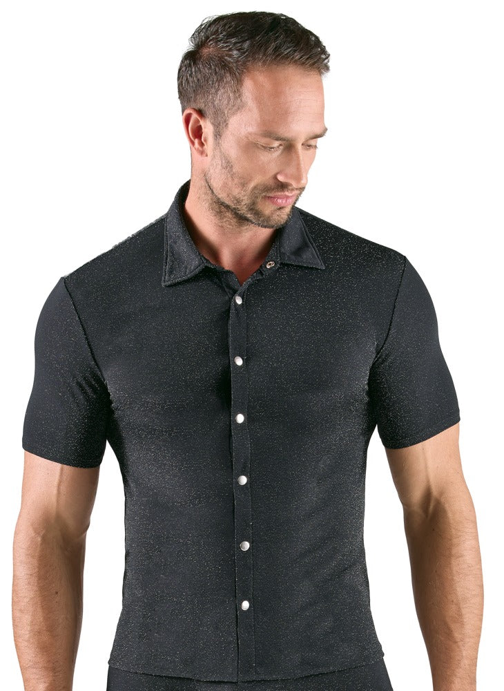 Svenjoyment Lurex-Hemd schwarz/silber - Produktansicht 2