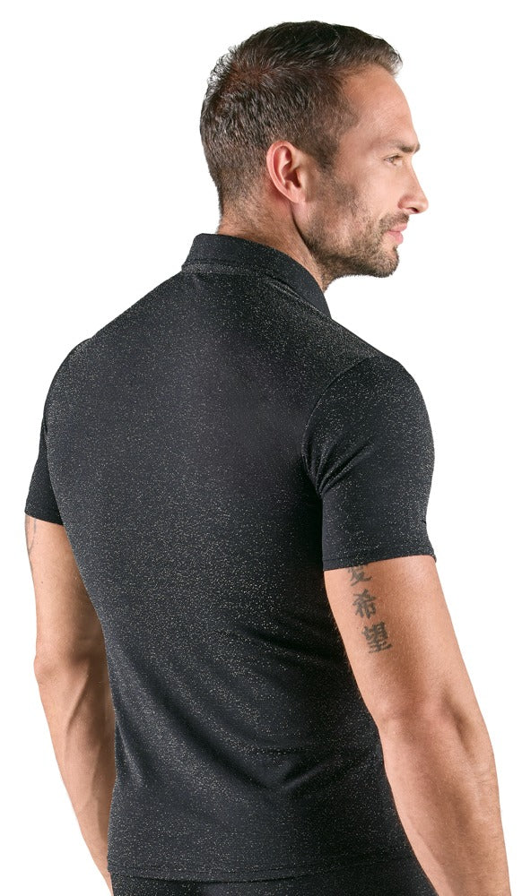 Svenjoyment Lurex-Hemd schwarz/silber - Produktansicht 6