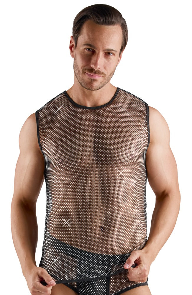 Svenjoyment Netzshirt mit Glitzersteinen - Produktansicht 2