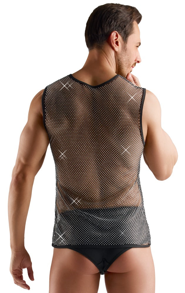 Svenjoyment Netzshirt mit Glitzersteinen - Produktansicht 7