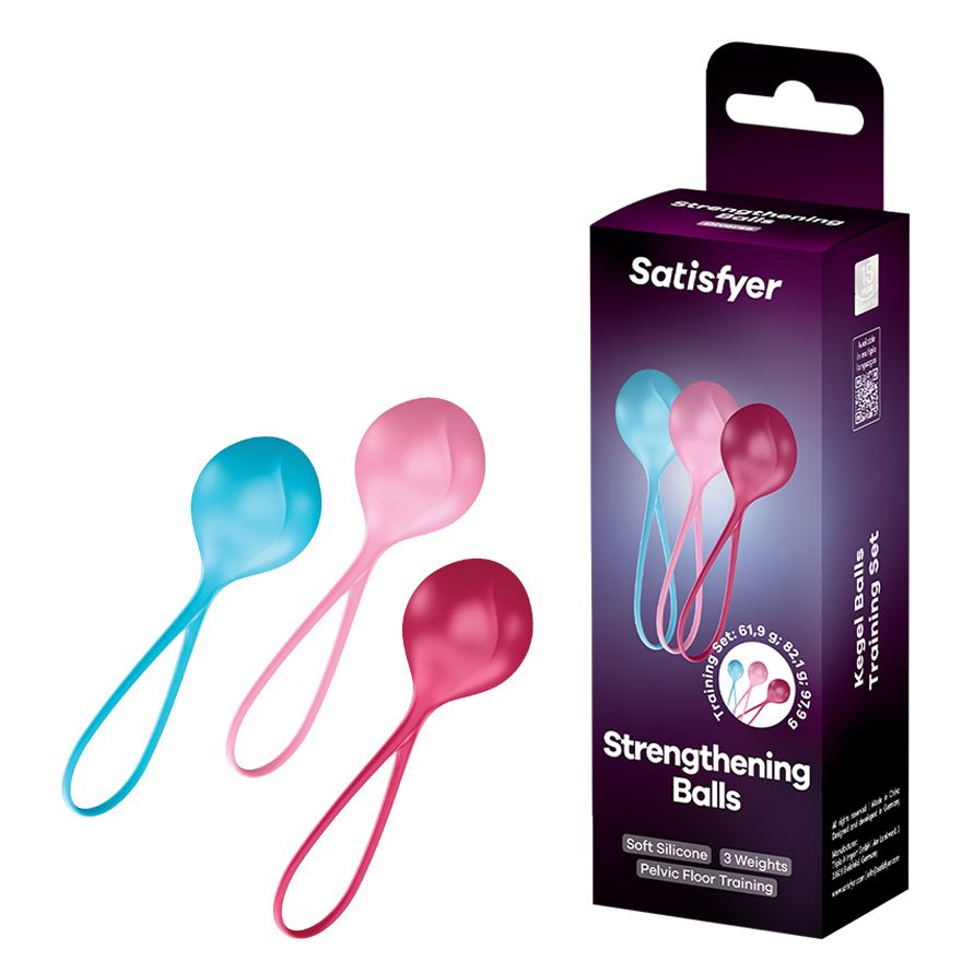SATISFYER Balls Training Set Single turquoise-red-pink - Produktansicht 1