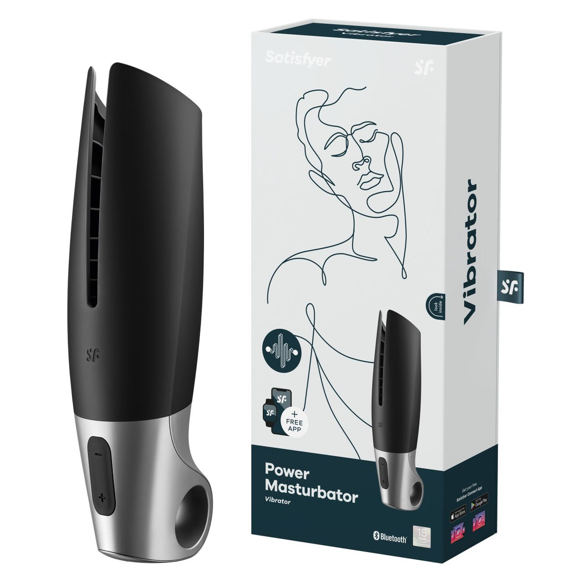 SATISFYER Men Power Masturbator black silver - Produktansicht 1