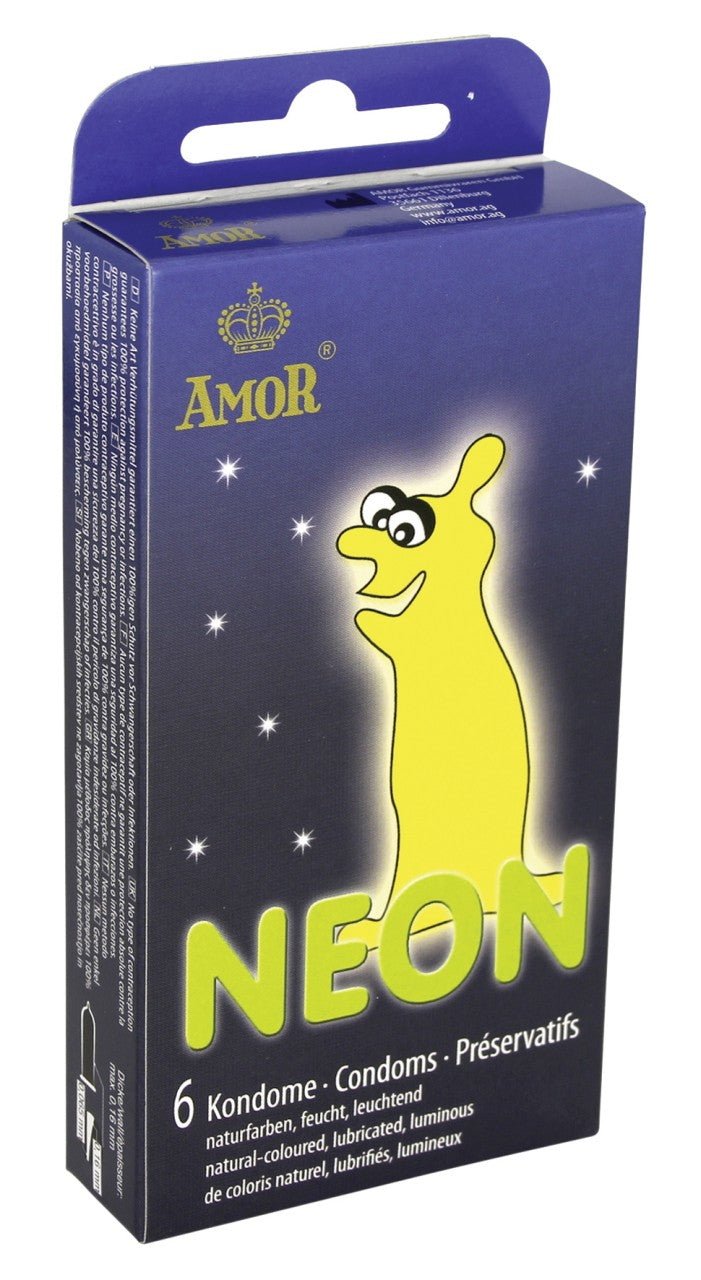 AMOR Neon Kondome 6er - Produktansicht 1