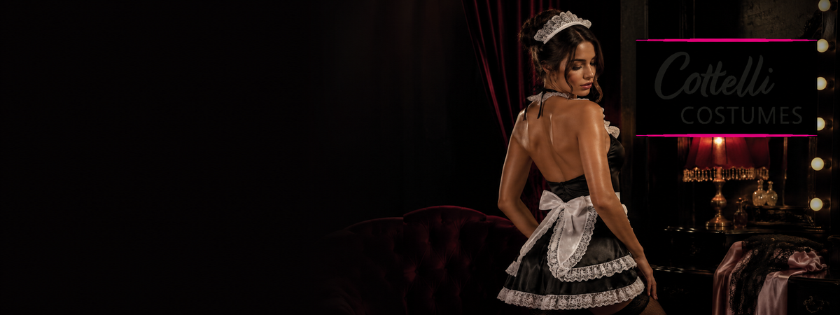 Cottelli COSTUMES Markenwelt mit verführerischem Roleplay-Look in Schwarz und Rot bei Evoria Care