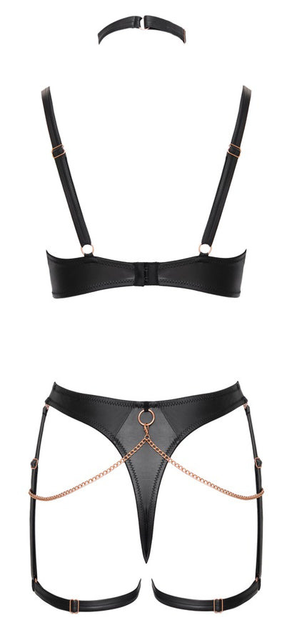 Abierta Fina Soft-BH-Set mit Ouvert-Straps-Riostring in der Rückansicht