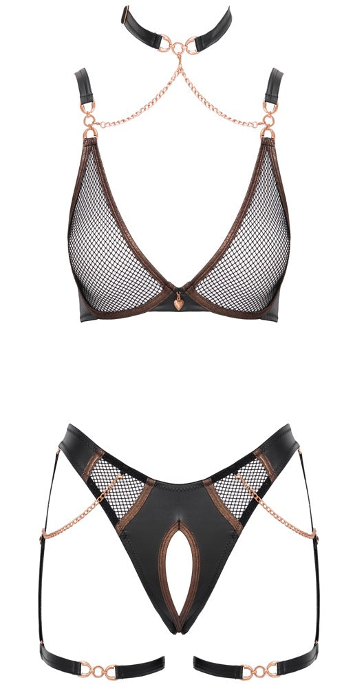 Abierta Fina Soft-BH-Set mit Ouvert-Straps-Riostring in der Vorderansicht