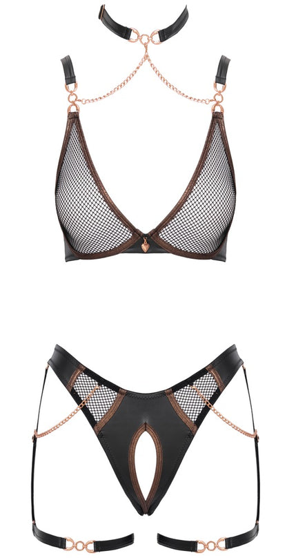 Abierta Fina Soft-BH-Set mit Ouvert-Straps-Riostring in der Vorderansicht