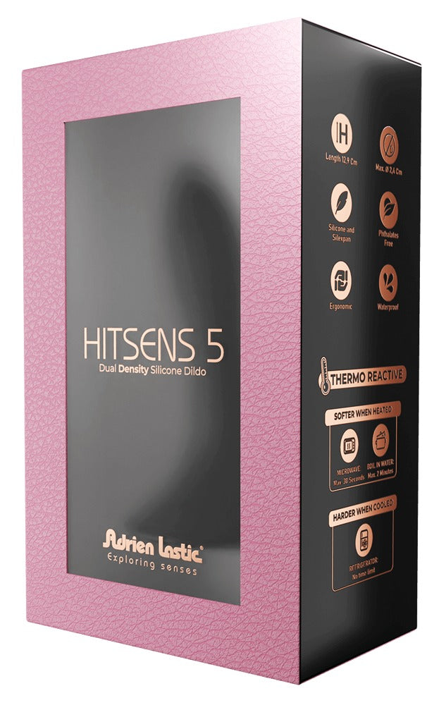 Adrien Lastic Hitsens 5 thermoreaktiver Anal-Dildo in der Originalverpackung mit Produktabbildung