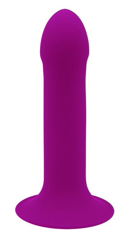 Adrien Lastic Hitsens 6 thermoreaktiver Silexpan Dildo in Lila in Hauptansicht mit angedeuteter Eichel und breitem Saugfuß