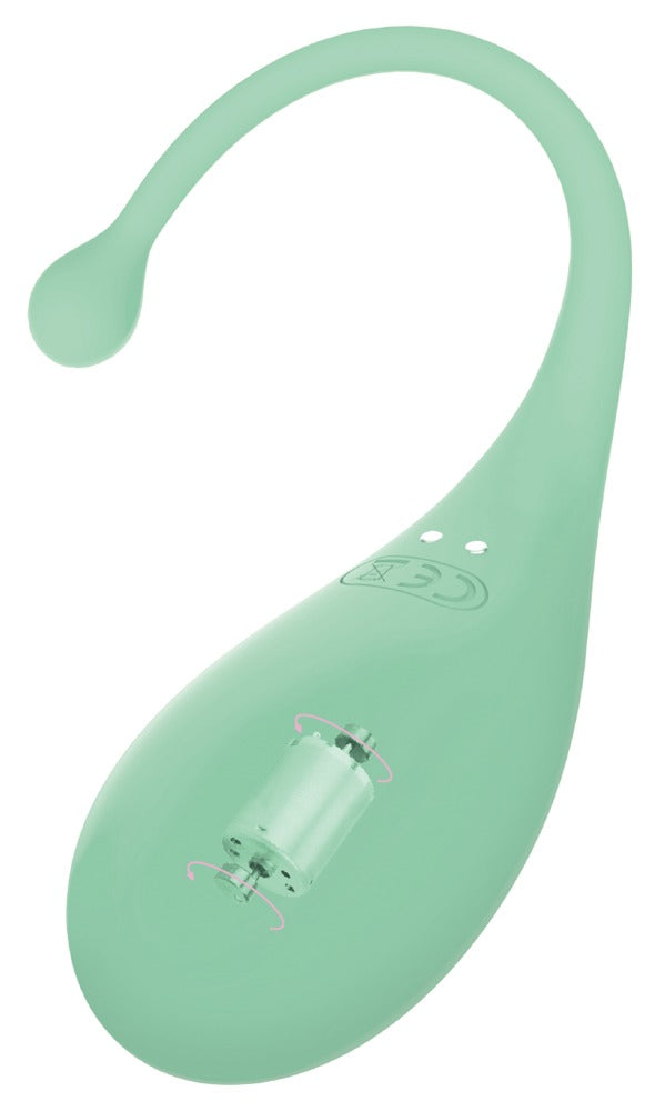 Adrien Lastic Palpitation Vibro-Ei in Mint in schräger Perspektivansicht mit kompakter Form und flexiblem Rückholband